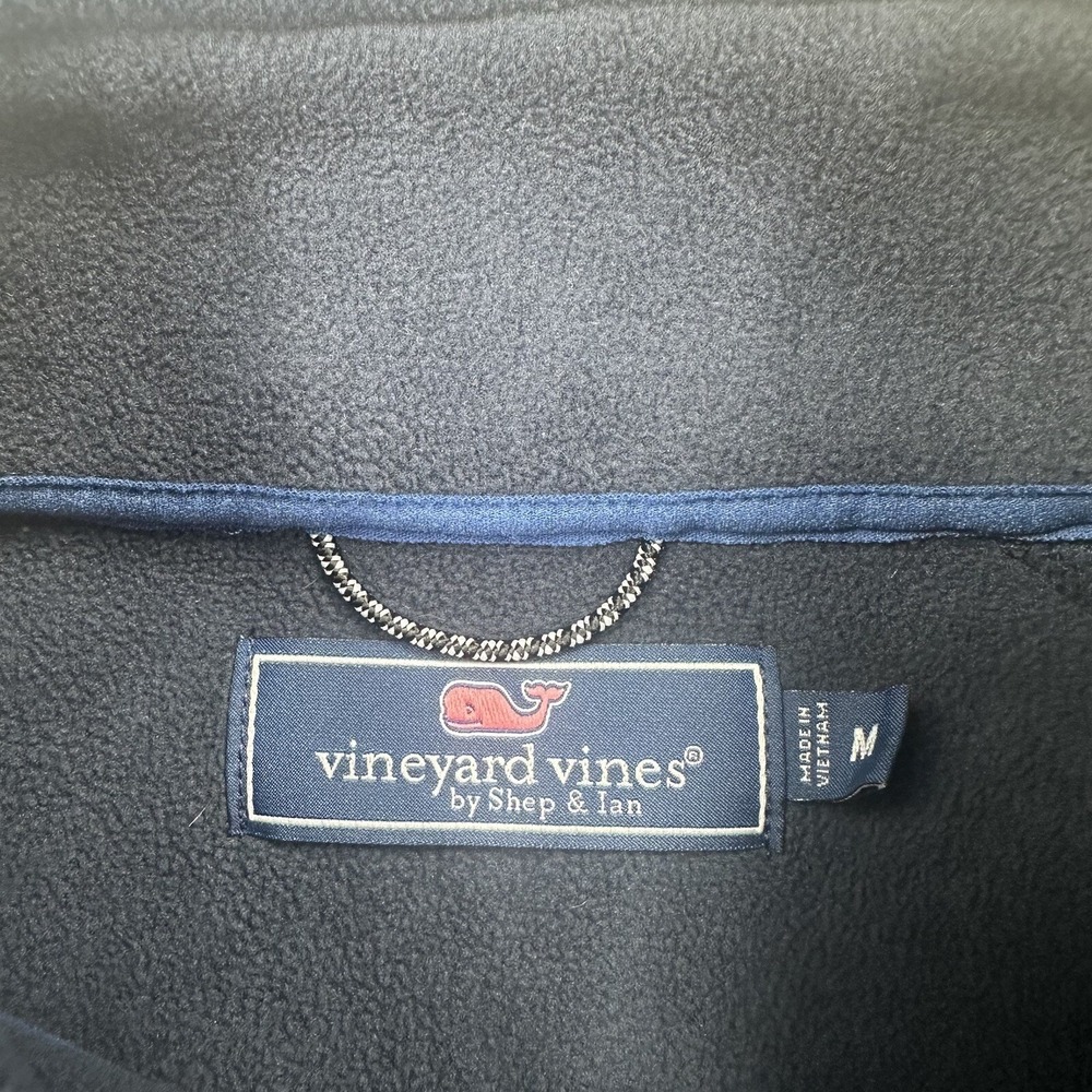 Vineyard Vine Shep & Ian Men's 1/4 Zip Pullover Sweatshirt Size Medium Blue - Picture 5 of 10